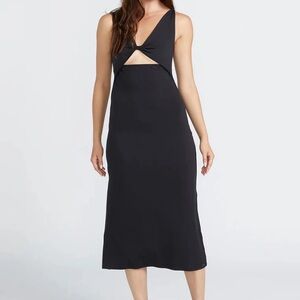 Volcom midi Dress M Black Diamond‎ Cut Night Out Cocktail Party Ready NEW